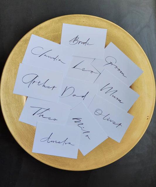 Personalised place cards - Wedding placecards - Calligraphy Placement cards - Name cards - Escort cards - Handwritten place settings