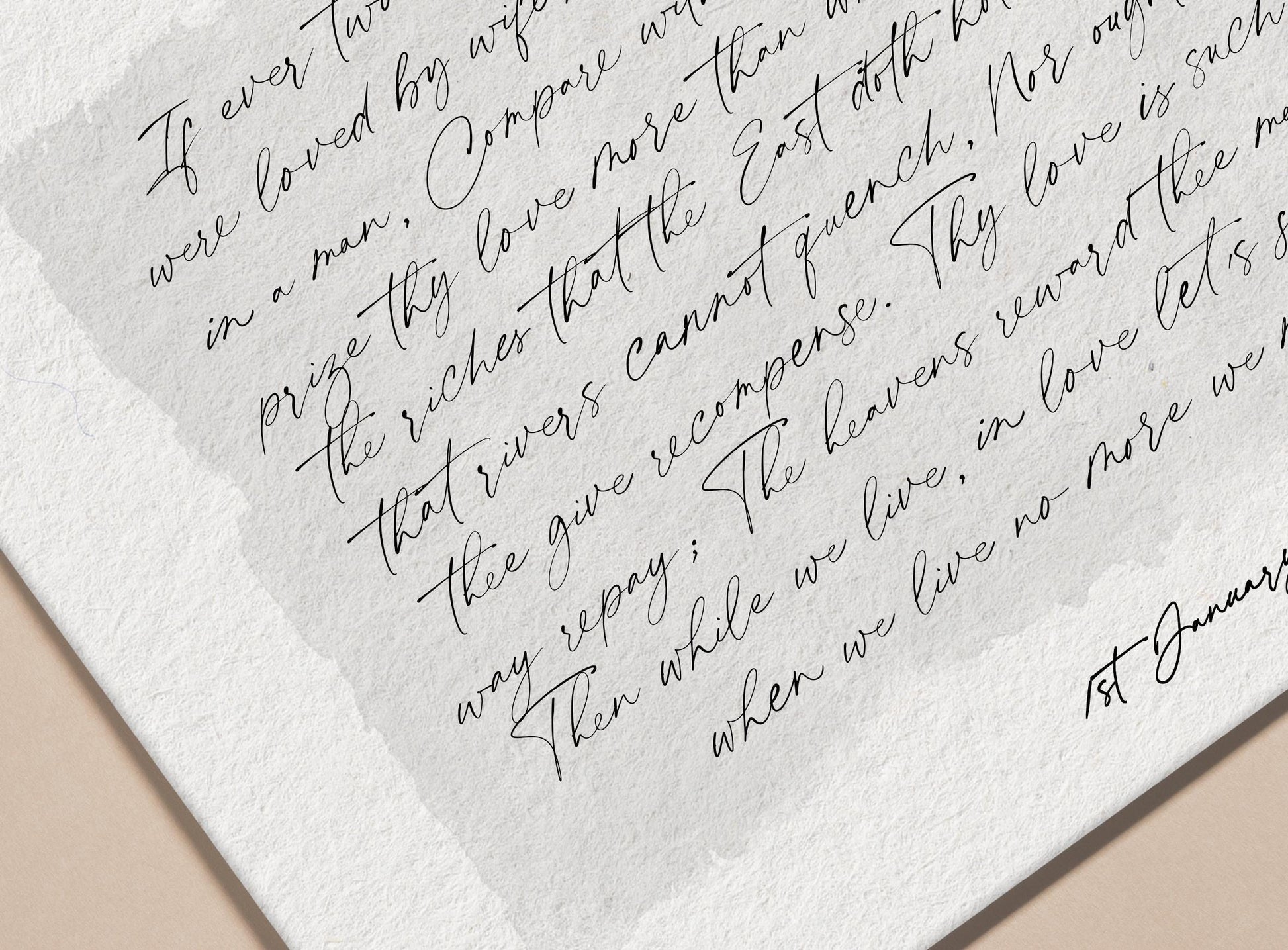 100% cotton print with oak hanger frame, custom wedding song poster framed, paper anniversary and cotton anniversary, custom print song lyrics, poem print cotton paper