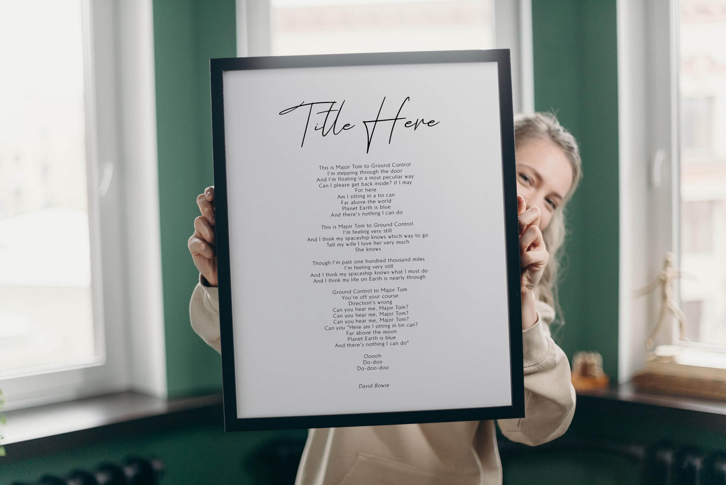 glass frame custom song lyrics print wedding song first dance framed black print