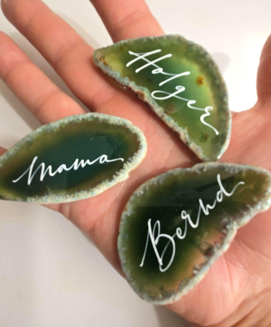 green agate slice