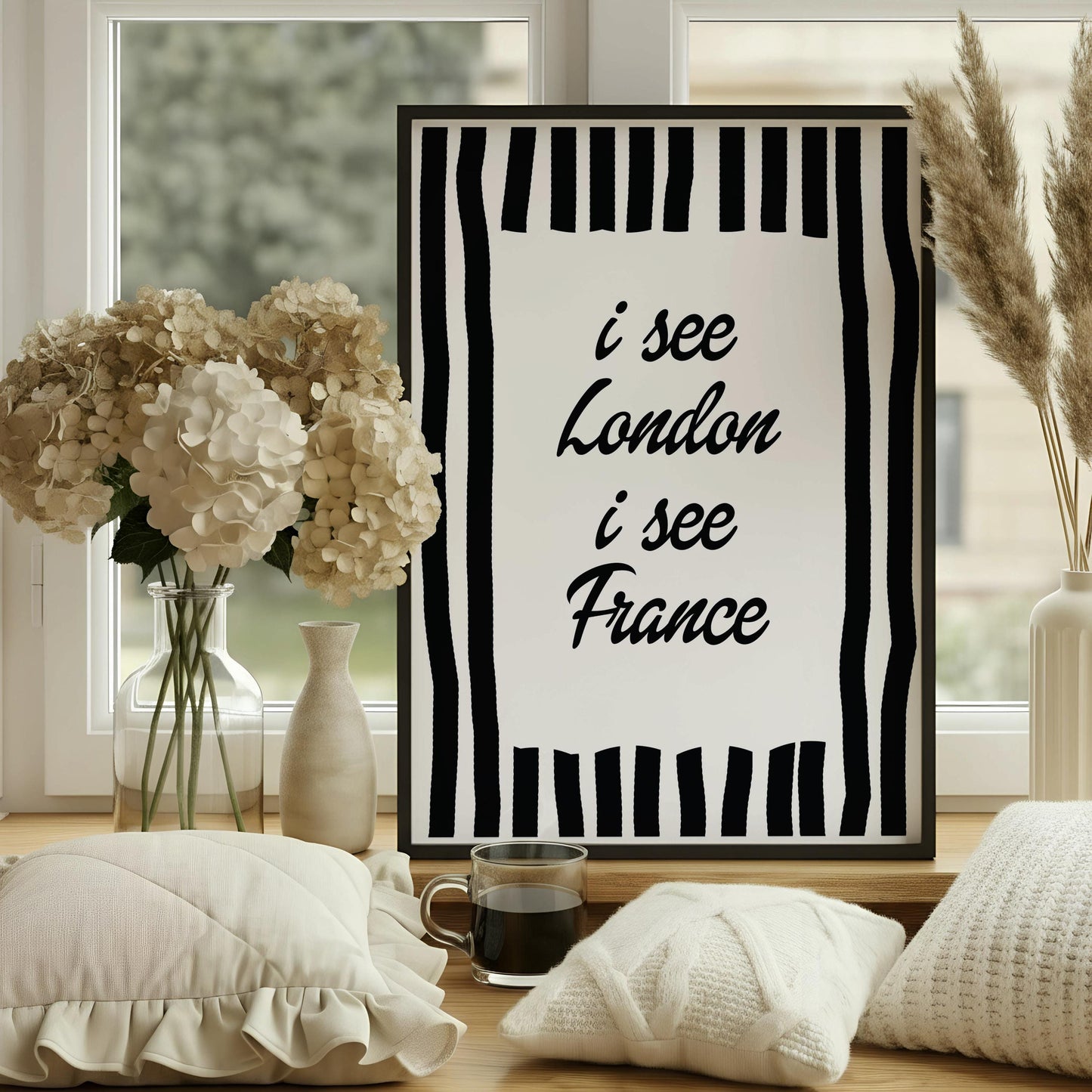 I See London I See France Print | Funny Bathroom Wall Art | Playful Toilet Humor Decor | Cute Guest Bathroom Poster