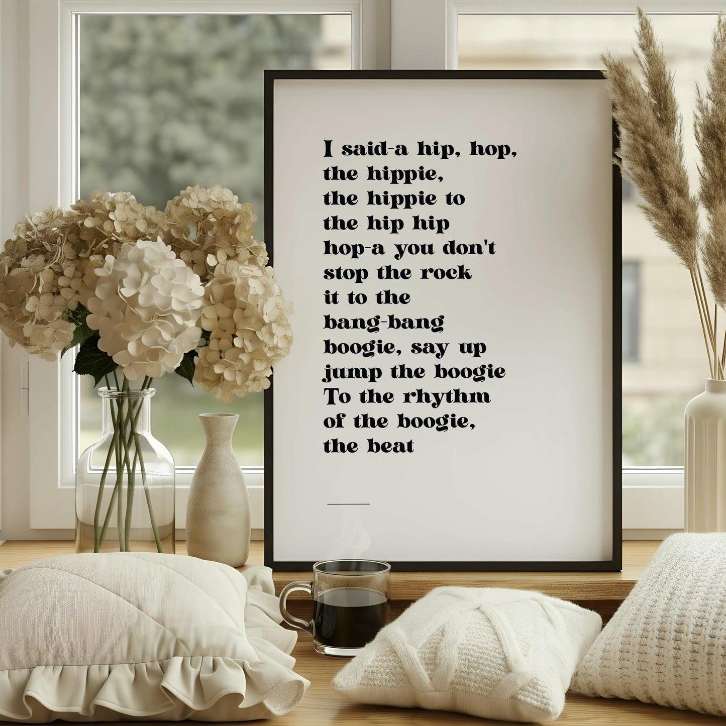 Old School Hip Hop Lyrics Print | Rap Music Wall Art | 80s Hip Hop Decor | Retro Rap Poster | Music Lovers | Custom Lyric Typography