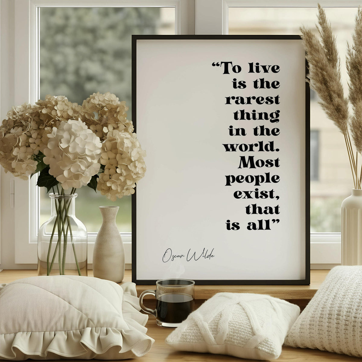 Oscar Wilde Quote Print: Inspirational Wall Art