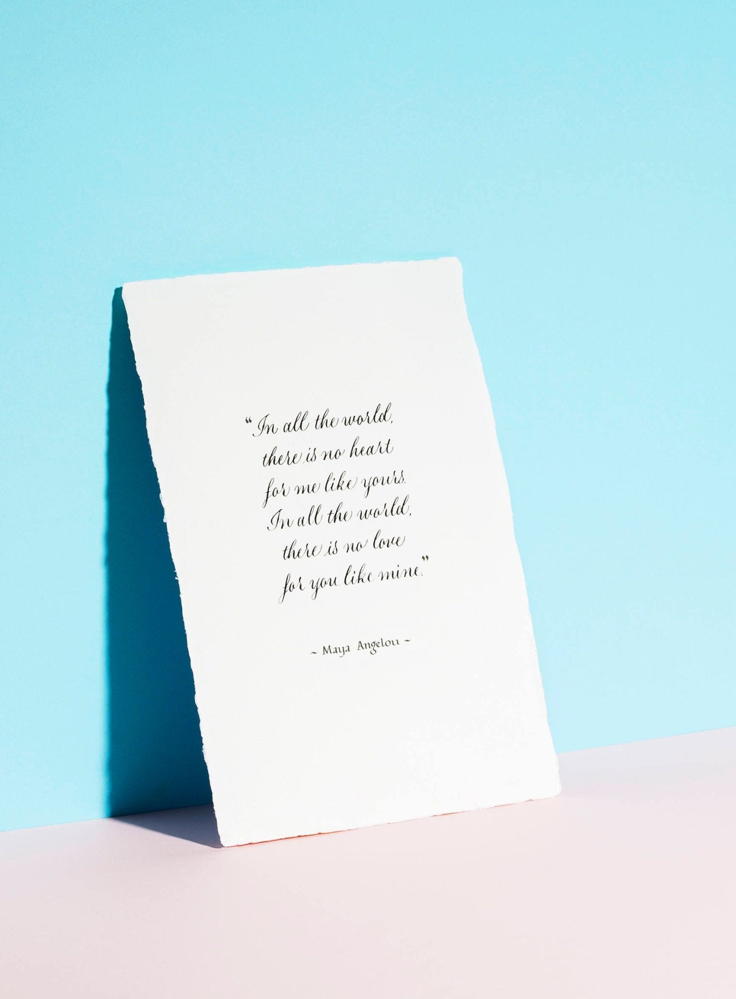 Anniversary gift - Cotton Anniversary gift - paper 2nd Anniversary Gift - Maya Angelou Quote Calligraphy Print Book Quote Prints - thepenmansden