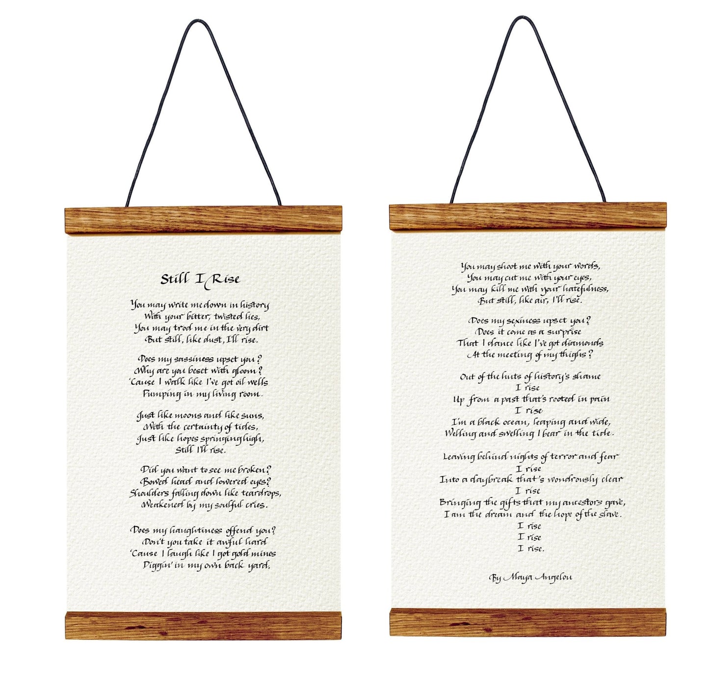 Still I Rise Print Calligraphy Print Framed Poem by Maya Angelou - Inspirational Poem - Motivational Print - thepenmansden