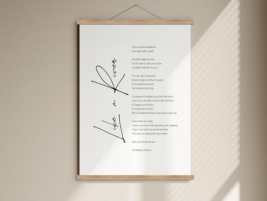 Like a River poem by Whitney Hanson