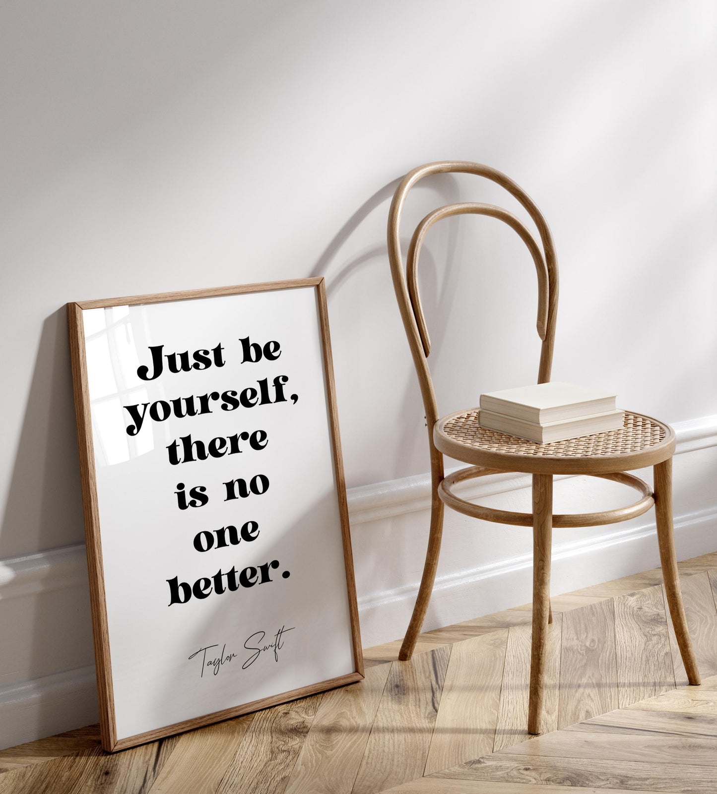 Taylor Swift quote - Just be yourself, there is no one better framed print