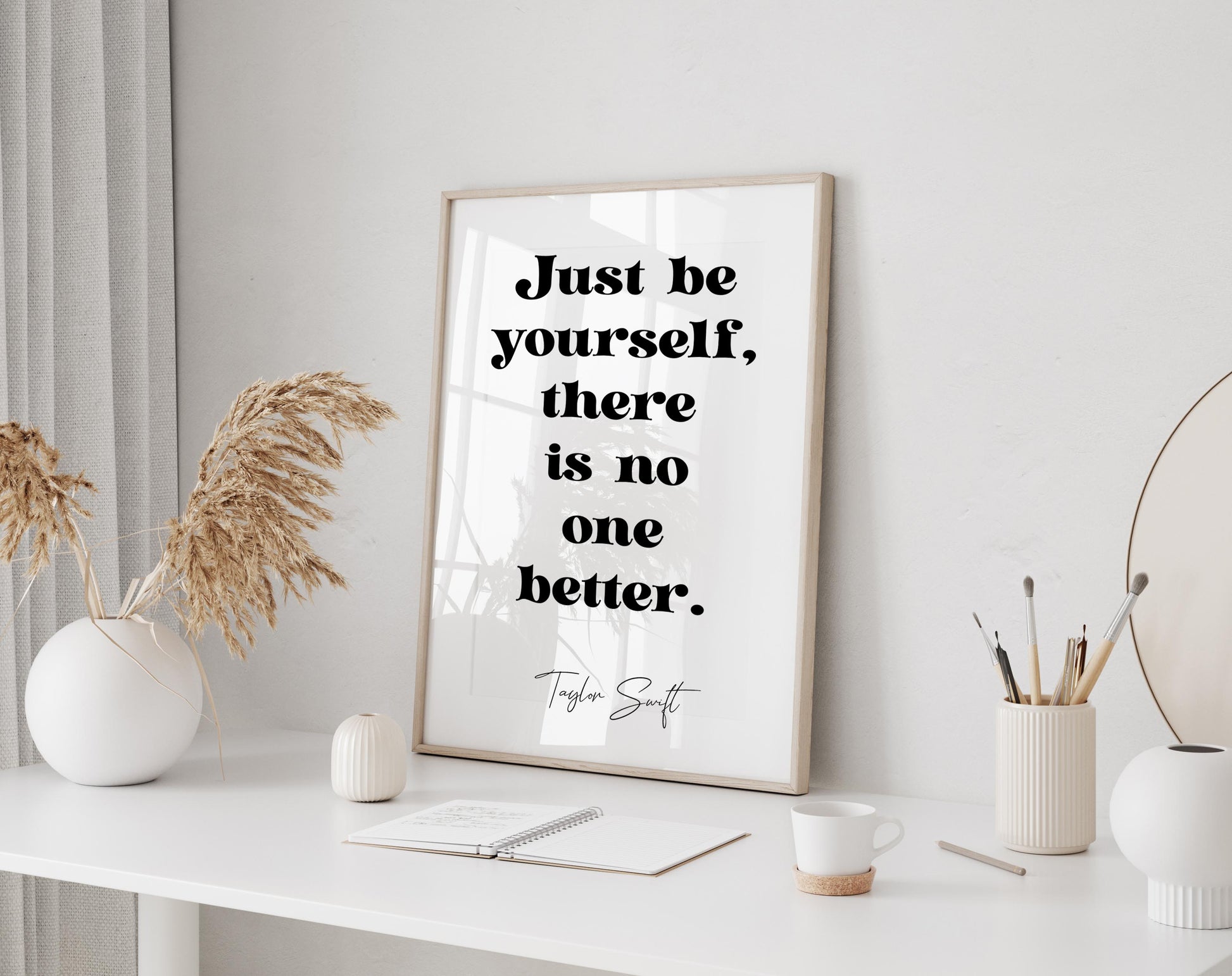 Taylor Swift quote - Just be yourself, there is no one better framed print