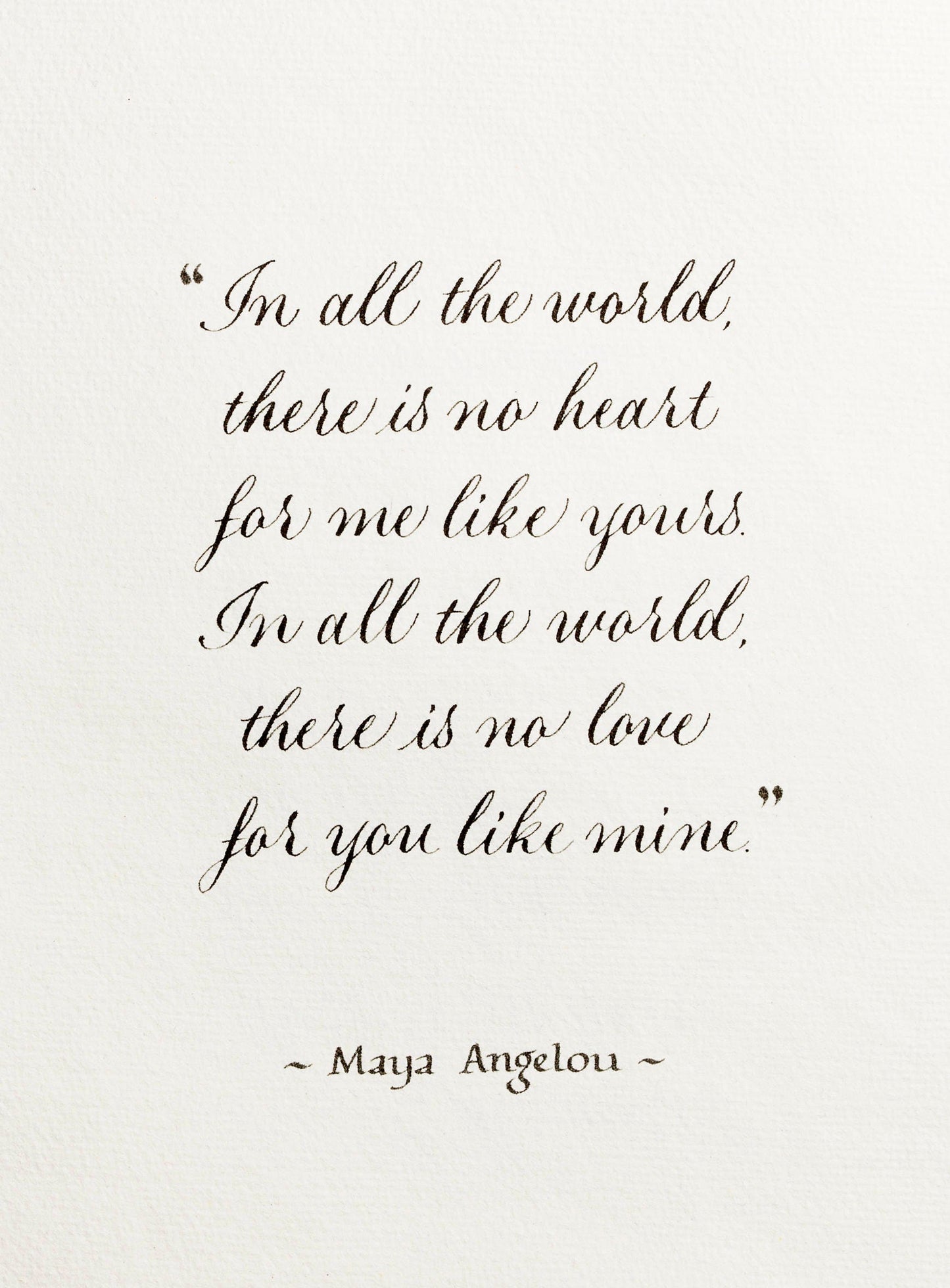 Anniversary gift - Cotton Anniversary gift - paper 2nd Anniversary Gift - Maya Angelou Quote Calligraphy Print Book Quote Prints