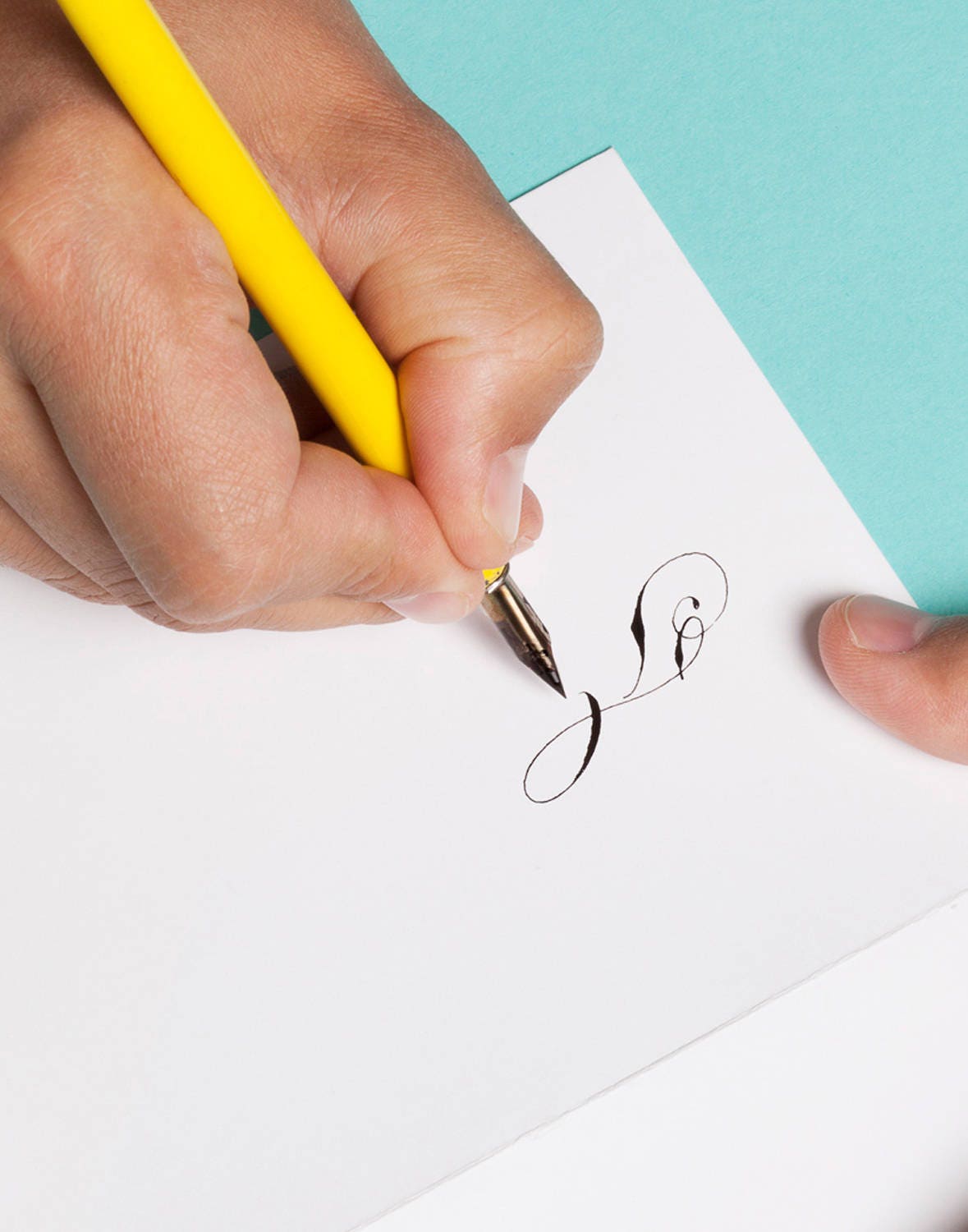 Calligraphy Starter Kit: Teal Pen, Ink, and Nibs