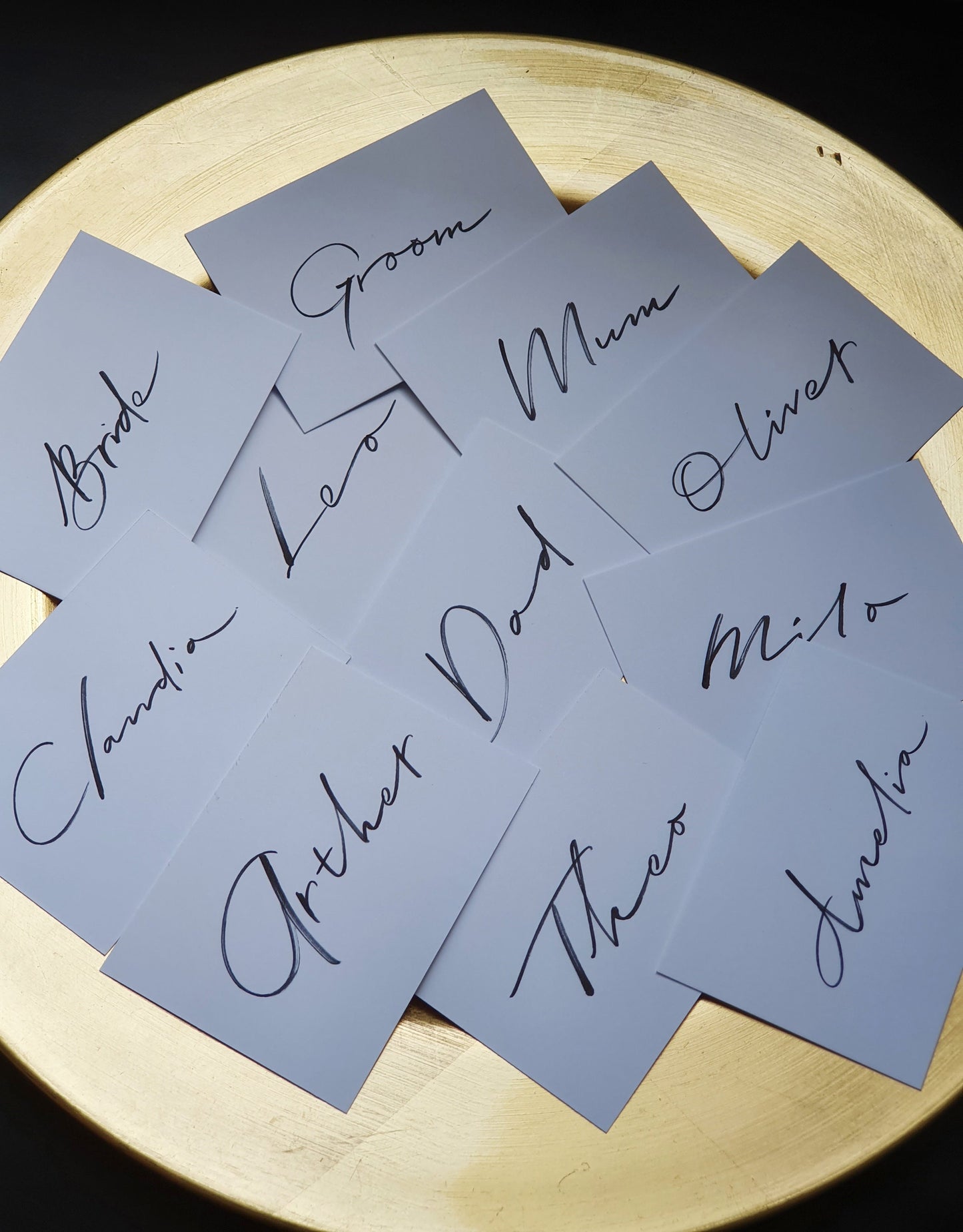 Personalised name place cards - Wedding placecards - Calligraphy Placement cards - Escort cards - Handwritten place settings