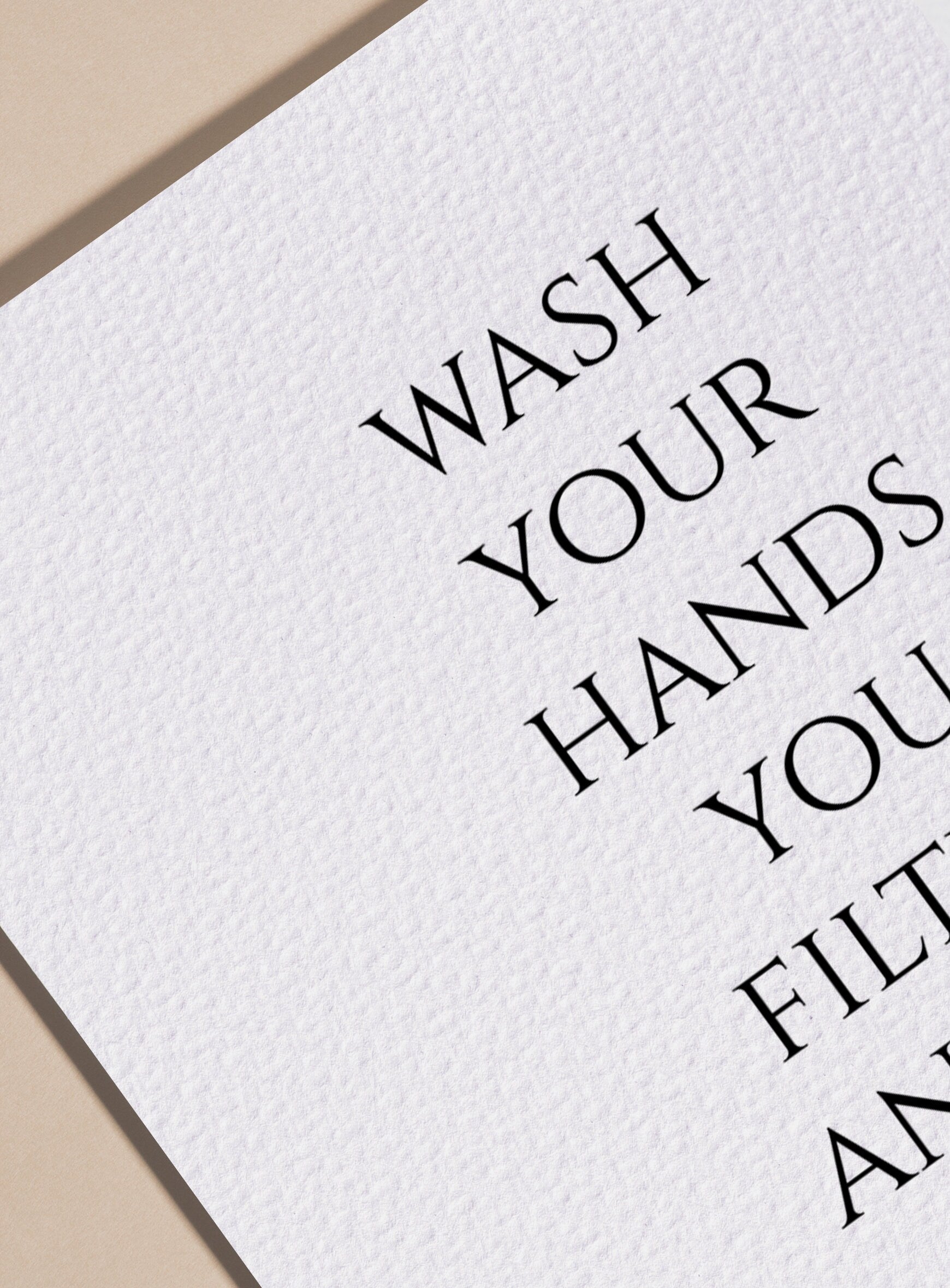 Wash your hands Bathroom Print - Home Decor Toilet Print Framed - You filthy animal print framed quote - Lavatory Print - Funny toilet print