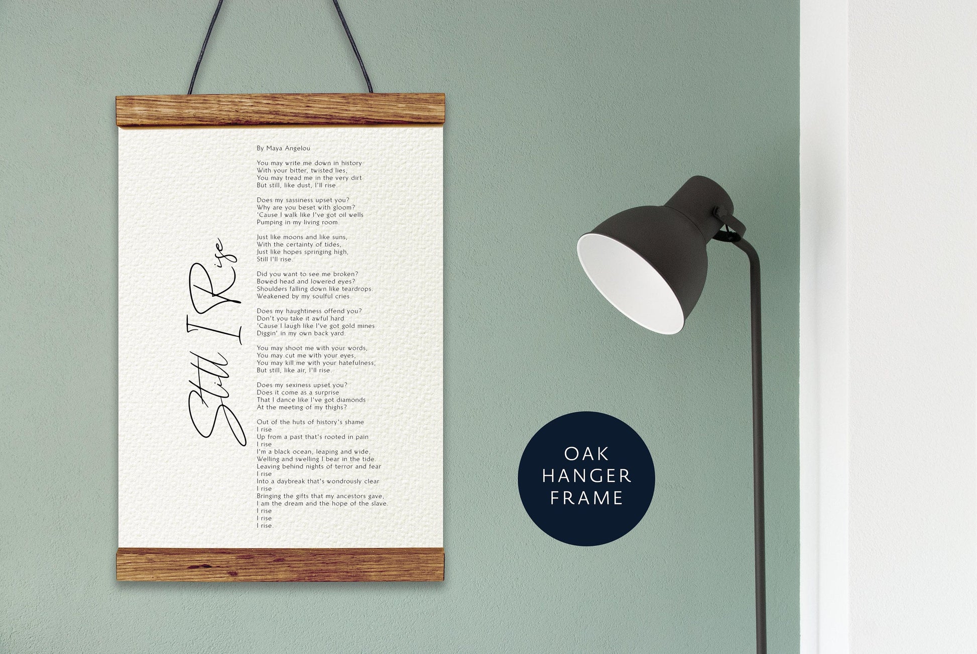 Still I Rise Print by Maya Angelou Framed poem, Maya Angelou Poem, Framed Calligraphy & Typography Still I rise
