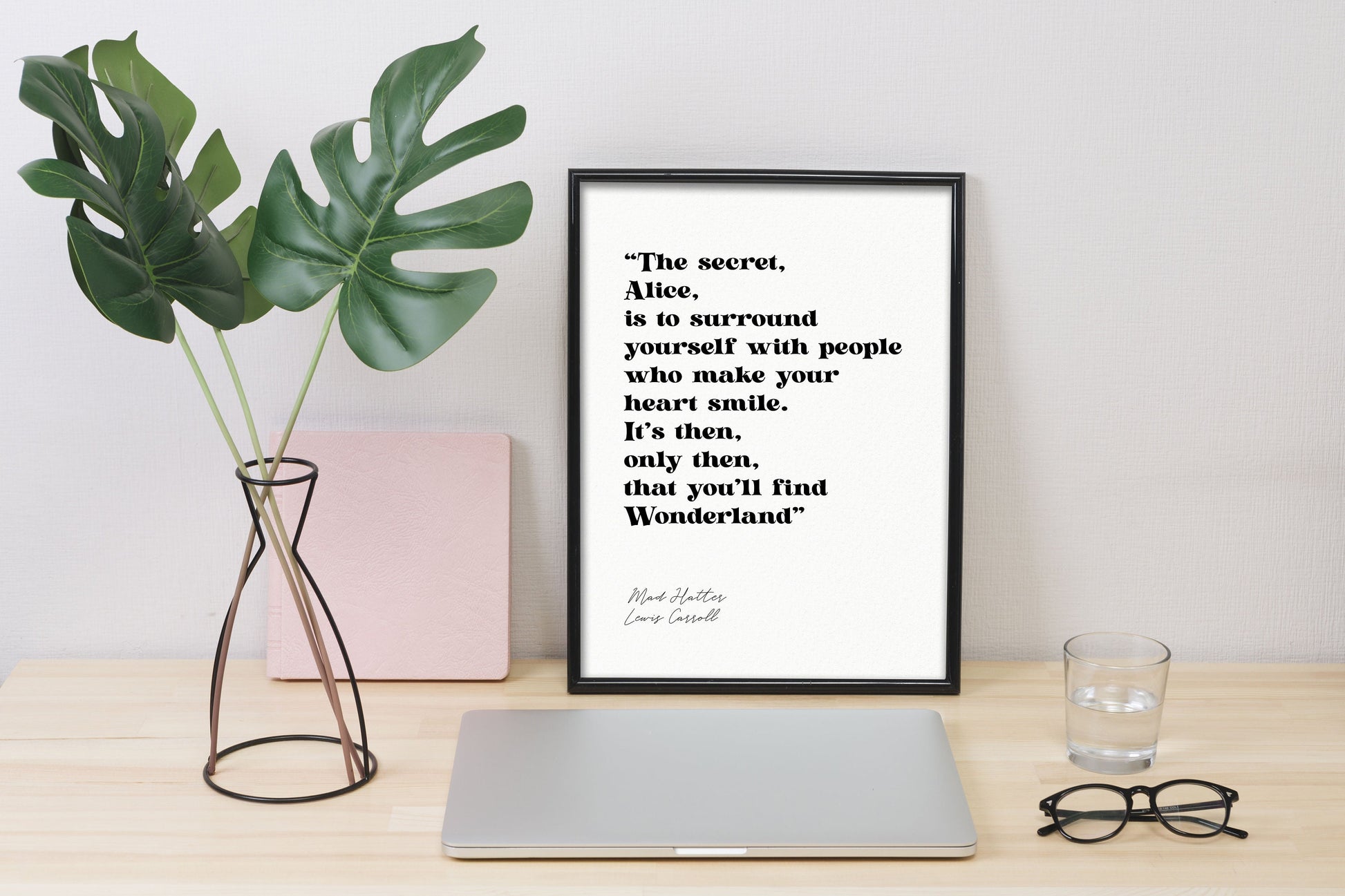 Mad Hatter The Secret Quote Print, Alice in Wonderland print, people who make you smile Book Quote Prints Lewis Carroll book lover gift