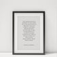 Hunter S. Thompson Quote, Print 'life should not be a journey to the grave' Poster art print framed - Adventure Quote