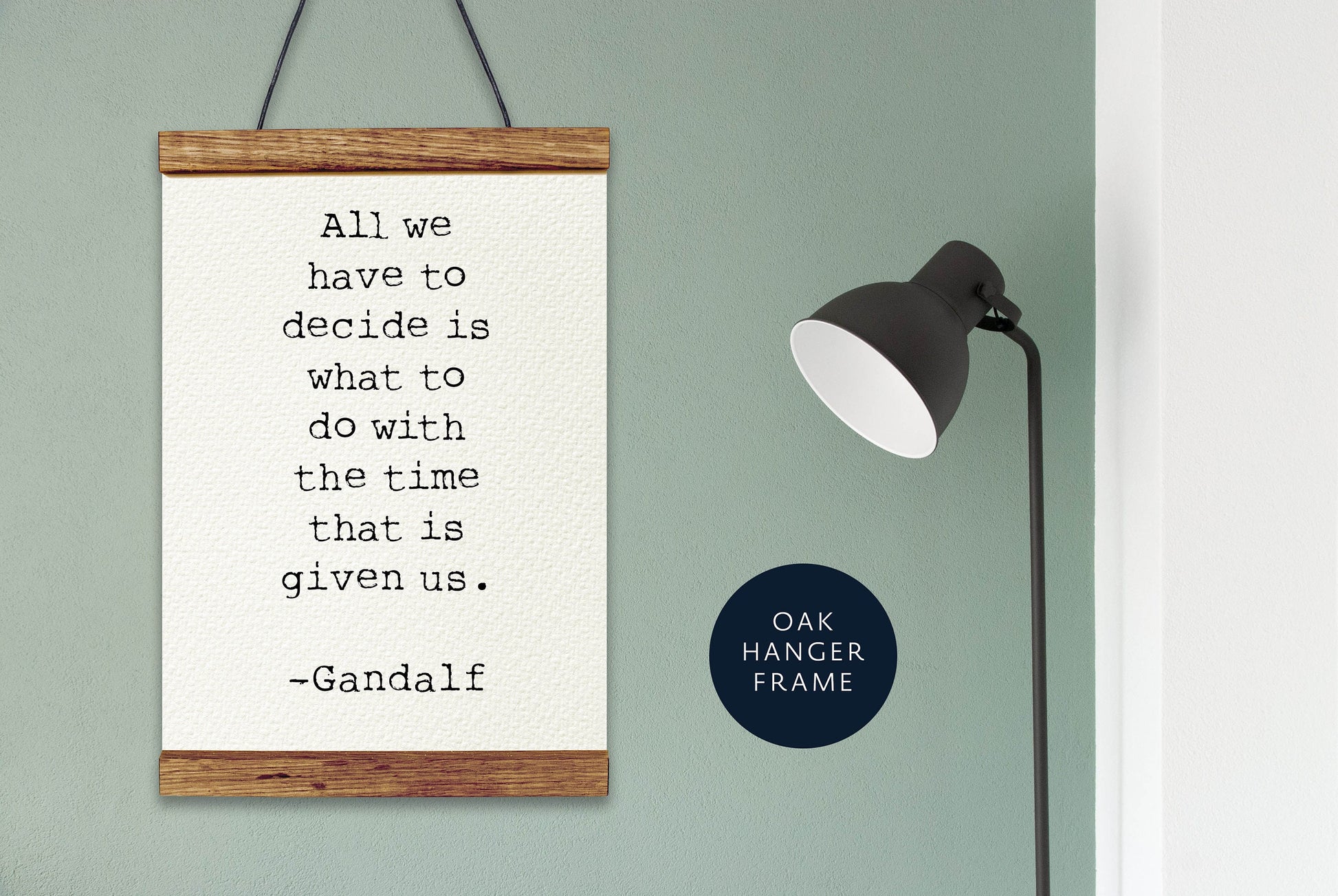 Time Quote, All we have to decide is what to do with the time that is given us poster, Book quote framed & unframed