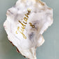 Personalised Oyster Shells name cards - Wedding place names - Shell Place cards - Oyster place settings - Agate Placemats alternative escort