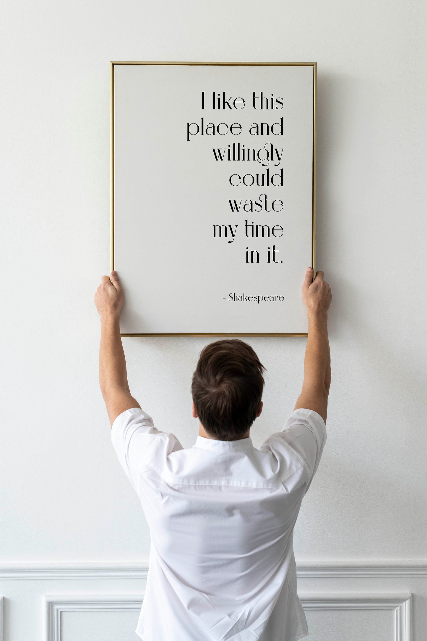 Shakespeare Quote Framed Print - I like this place - Favourite place poster - Home sweet home - Print