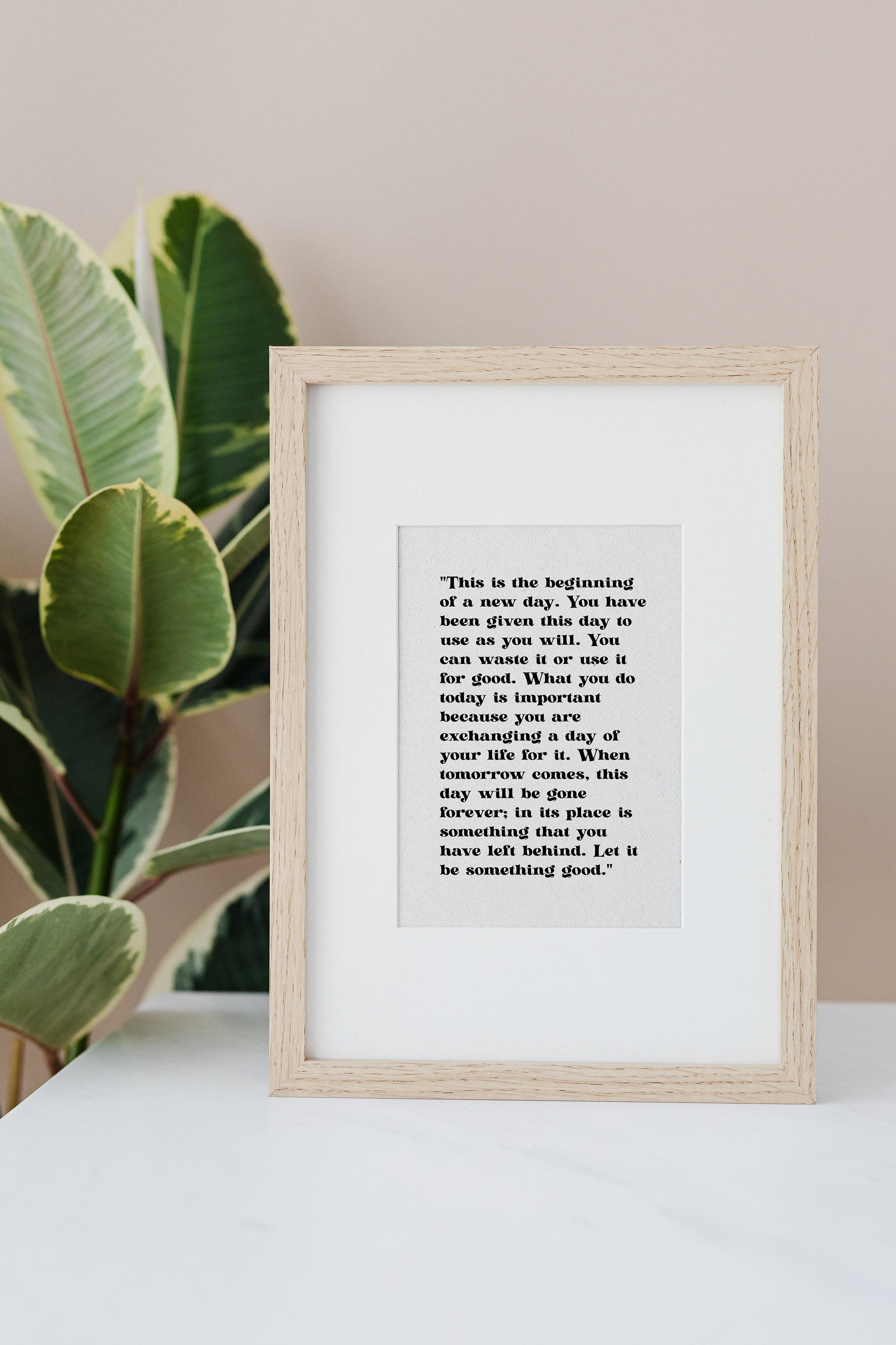 This is the beginning of a new day Book Quote Prints, Framed, Inspirational Wall Decor, quote wall art