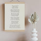 He is gone Funeral reading print poem - Bereavement gift - Memorial - remembrance - Framed