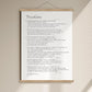 Desiderata Print Framed Calligraphy Poem by Max Ehrmann, Desiderata