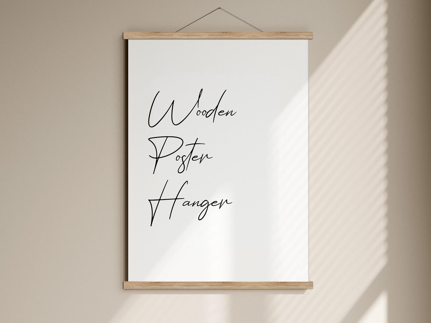Hanger Frame, Wooden Magnetic Poster Hanger for Framing Art & Pictures, Poster Hanger, Print Hanger, Wall Hanging, Oak Picture Frame,
