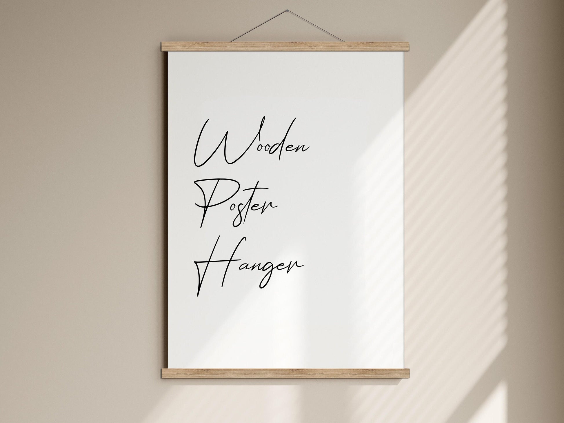 Hanger Frame, Wooden Magnetic Poster Hanger for Framing Art & Pictures, Poster Hanger, Print Hanger, Wall Hanging, Oak Picture Frame,