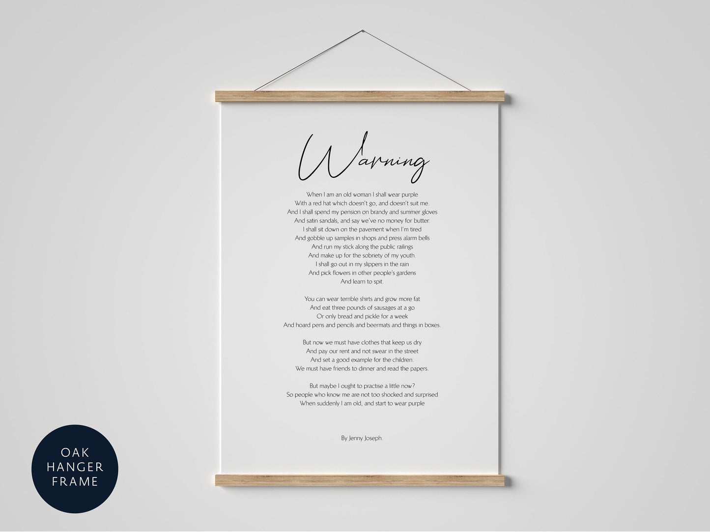 warning print poem