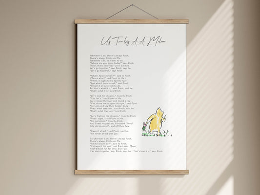 us two framed print poster by winnie the pooh
