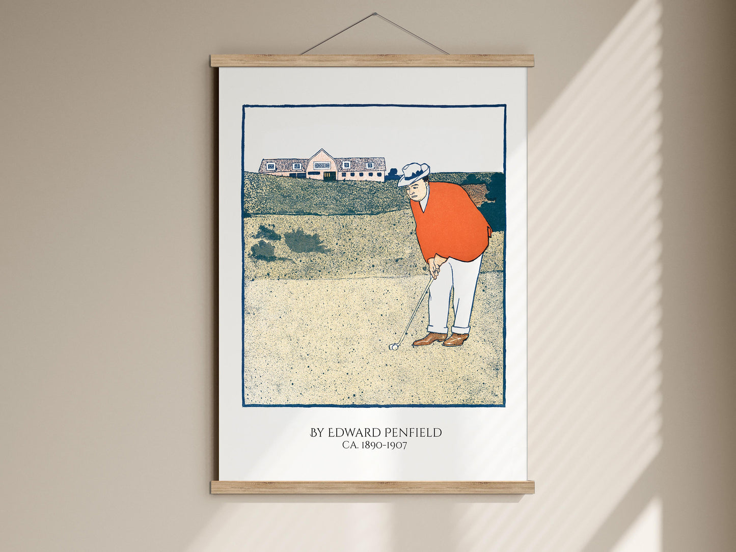 many playing golf print framed print by edward penfield, golf gift