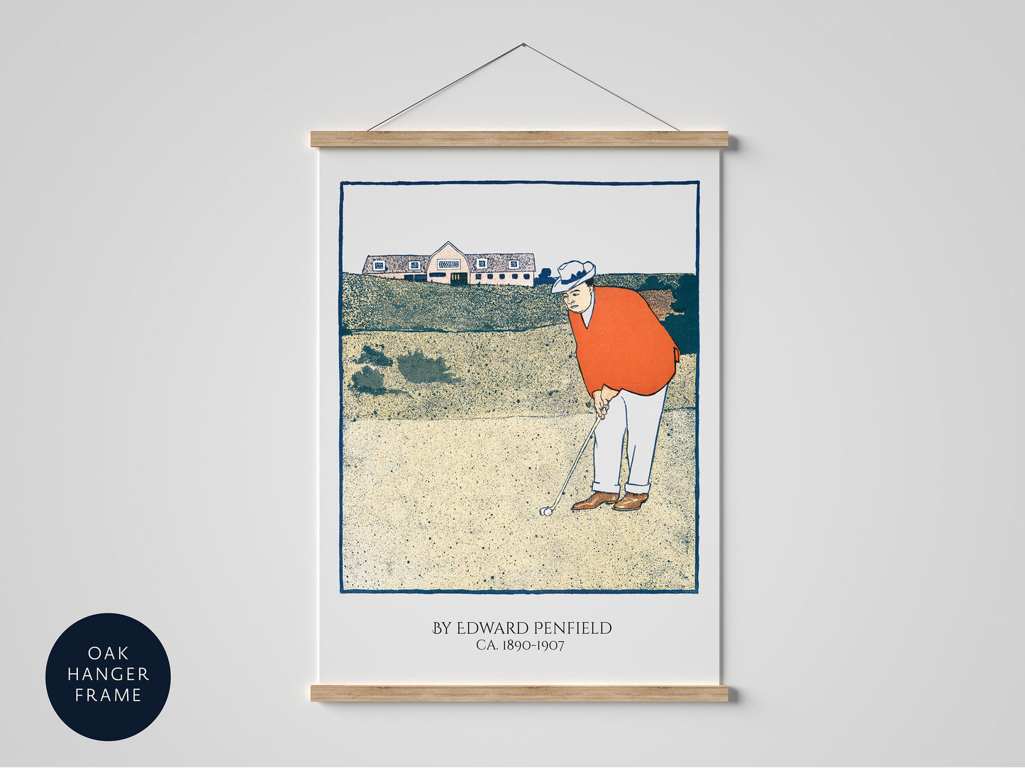 many playing golf print framed print by edward penfield, golf gift