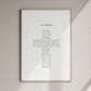 st therese christian art framed print