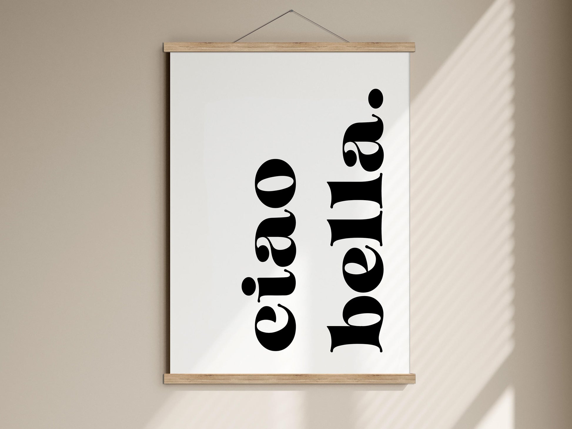 ciao bella print framed poster italian for hello beautiful