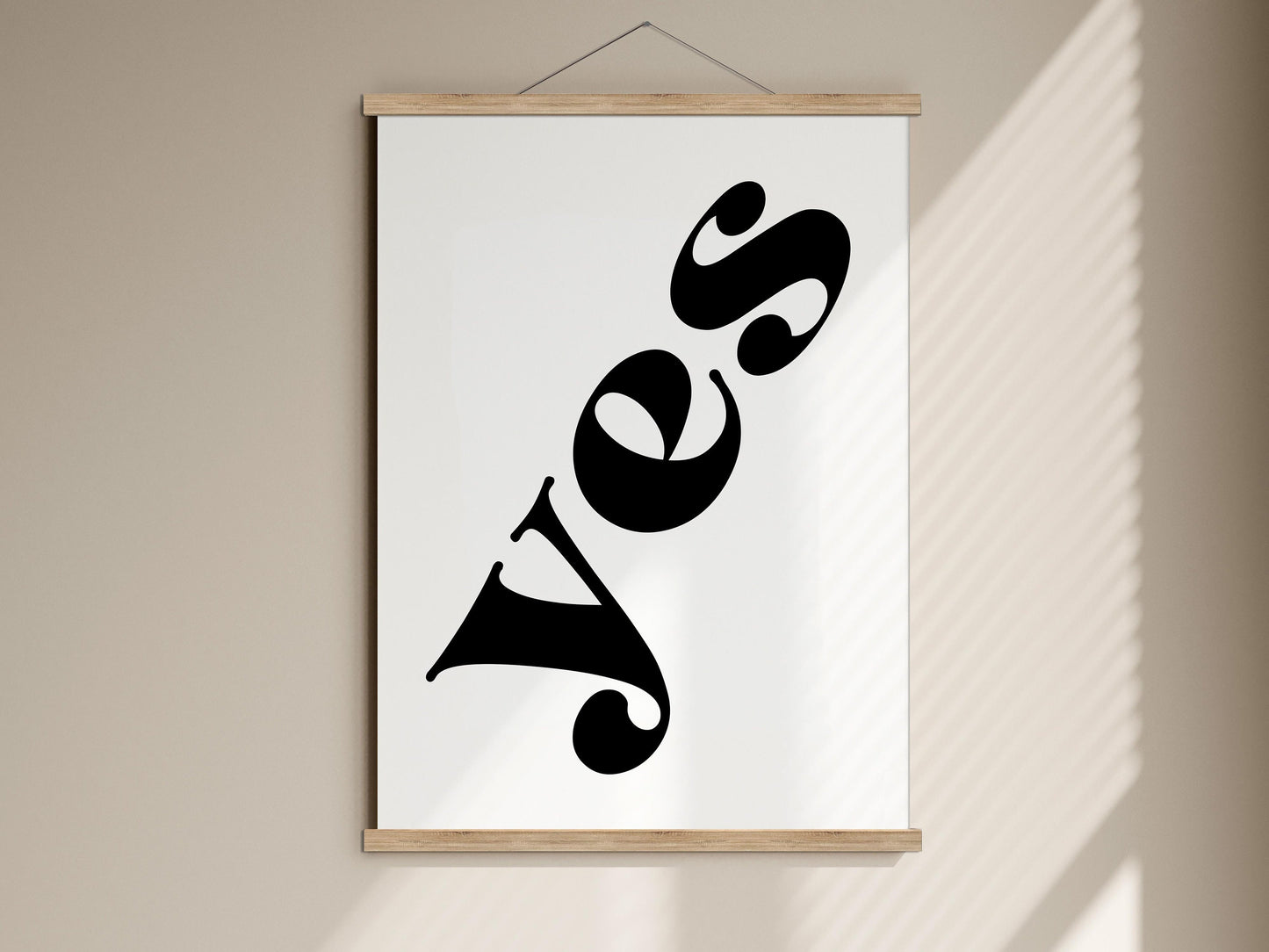 yes quote framed poster, positive quote print