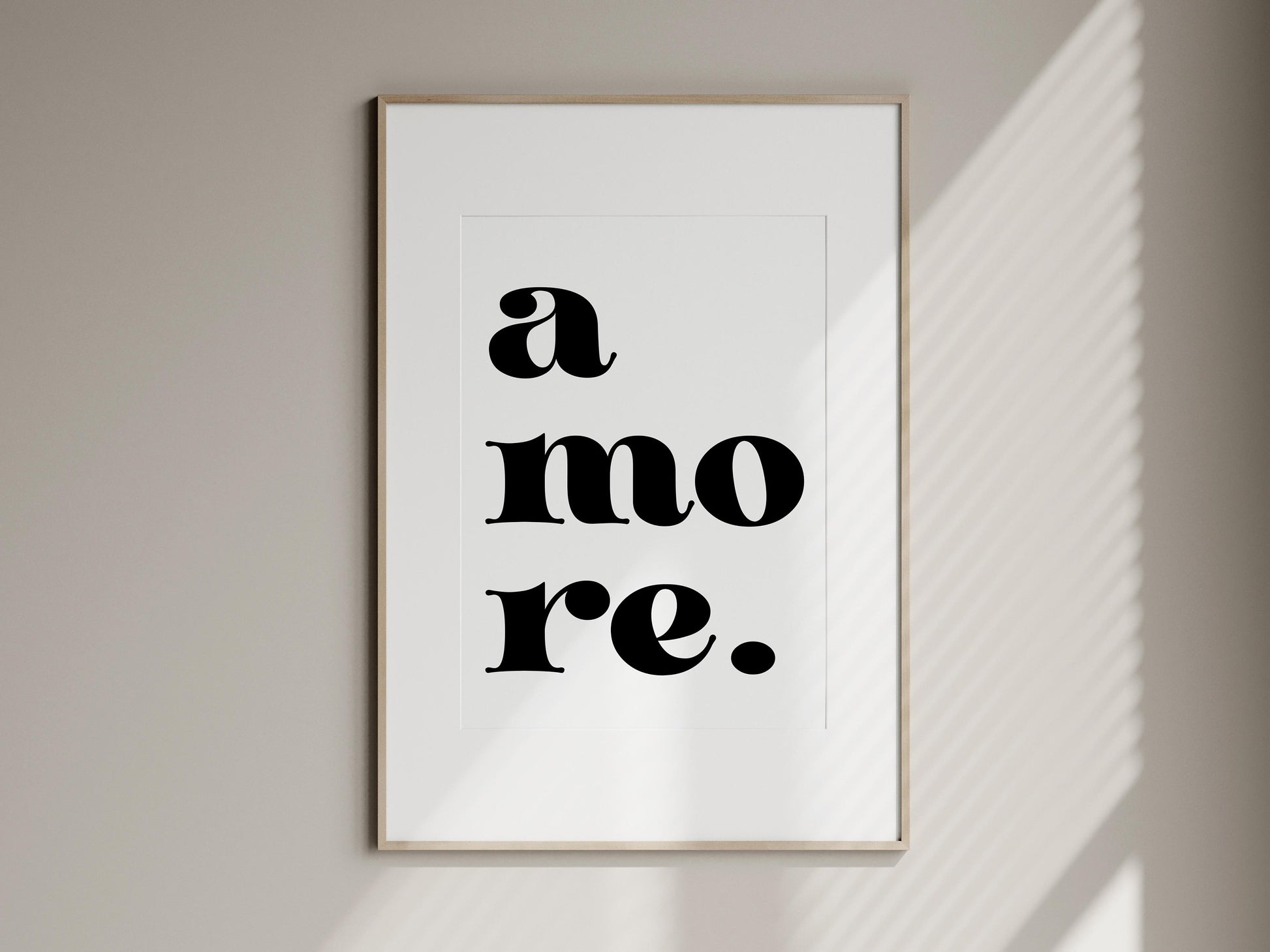 amore quote italian love print