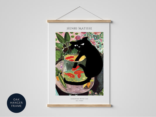 funny cat print henri matisse framed poster goldfish with cat