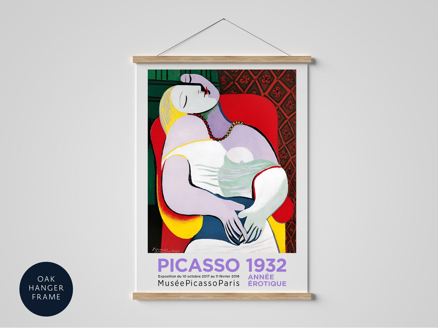 picasso poster, exhibition print vintage, paris, in french