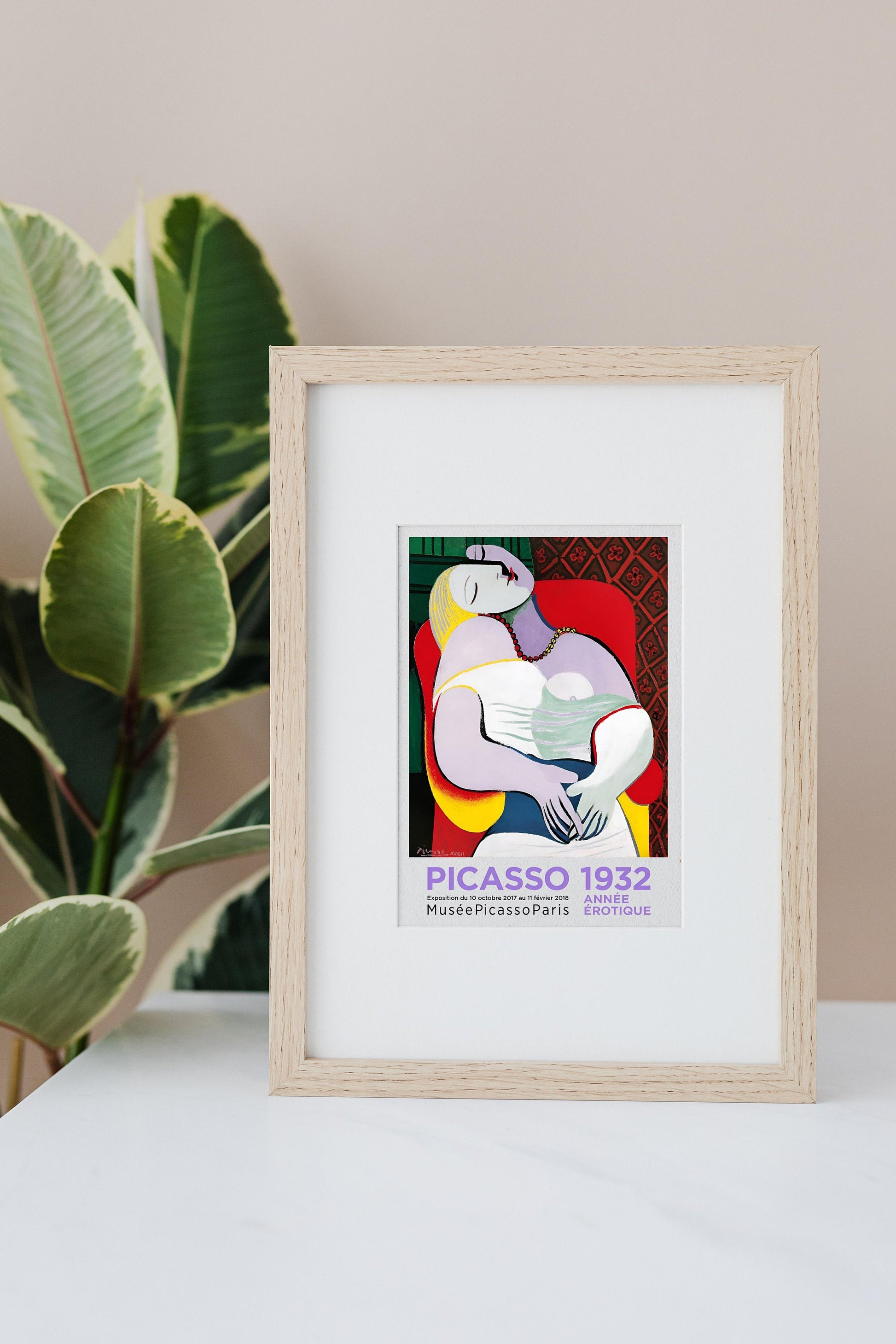 picasso poster, exhibition print vintage, paris, in french