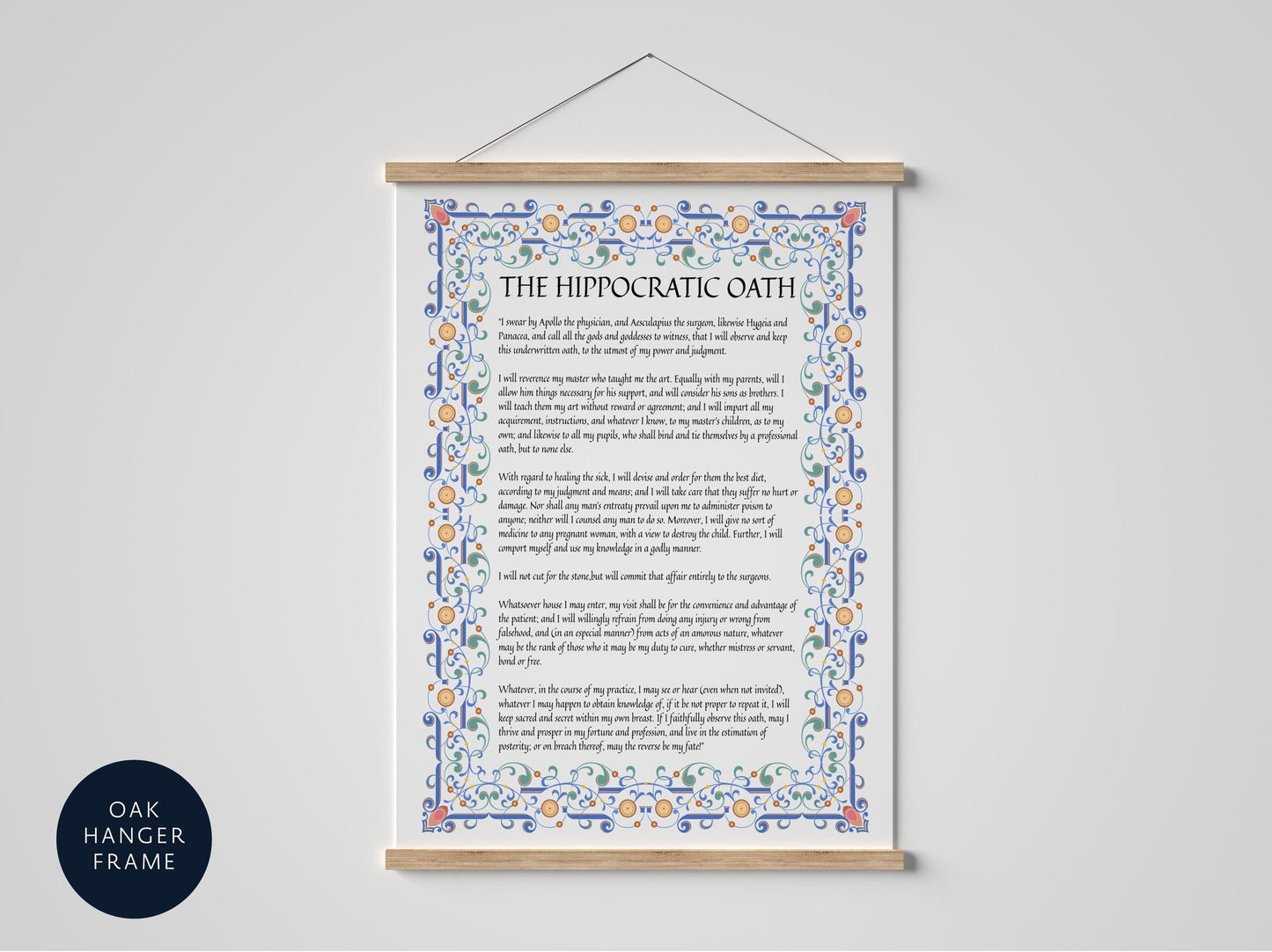 the hippocratic oath framed poster print modern and traditional