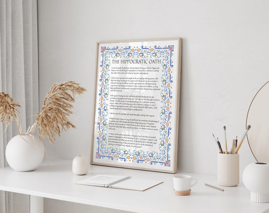 the hippocratic oath framed poster print modern and traditional