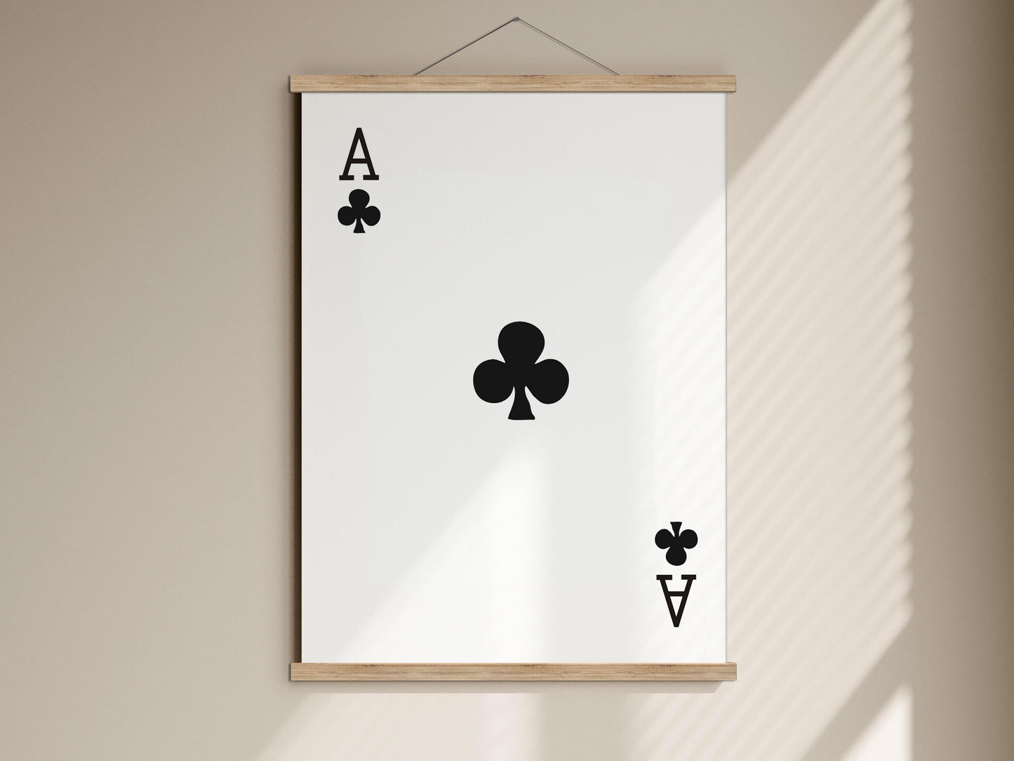 ace of clubs poster art print framed