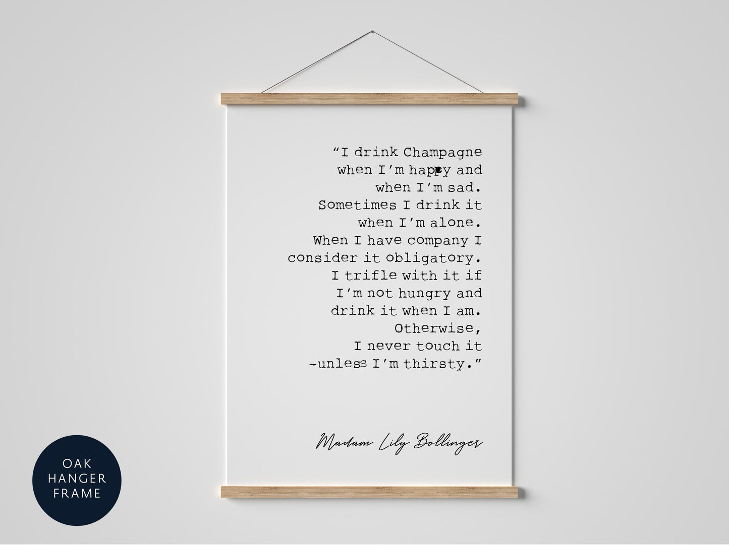 champagne quote, champagne poster print, i drink champagne lily bollinger