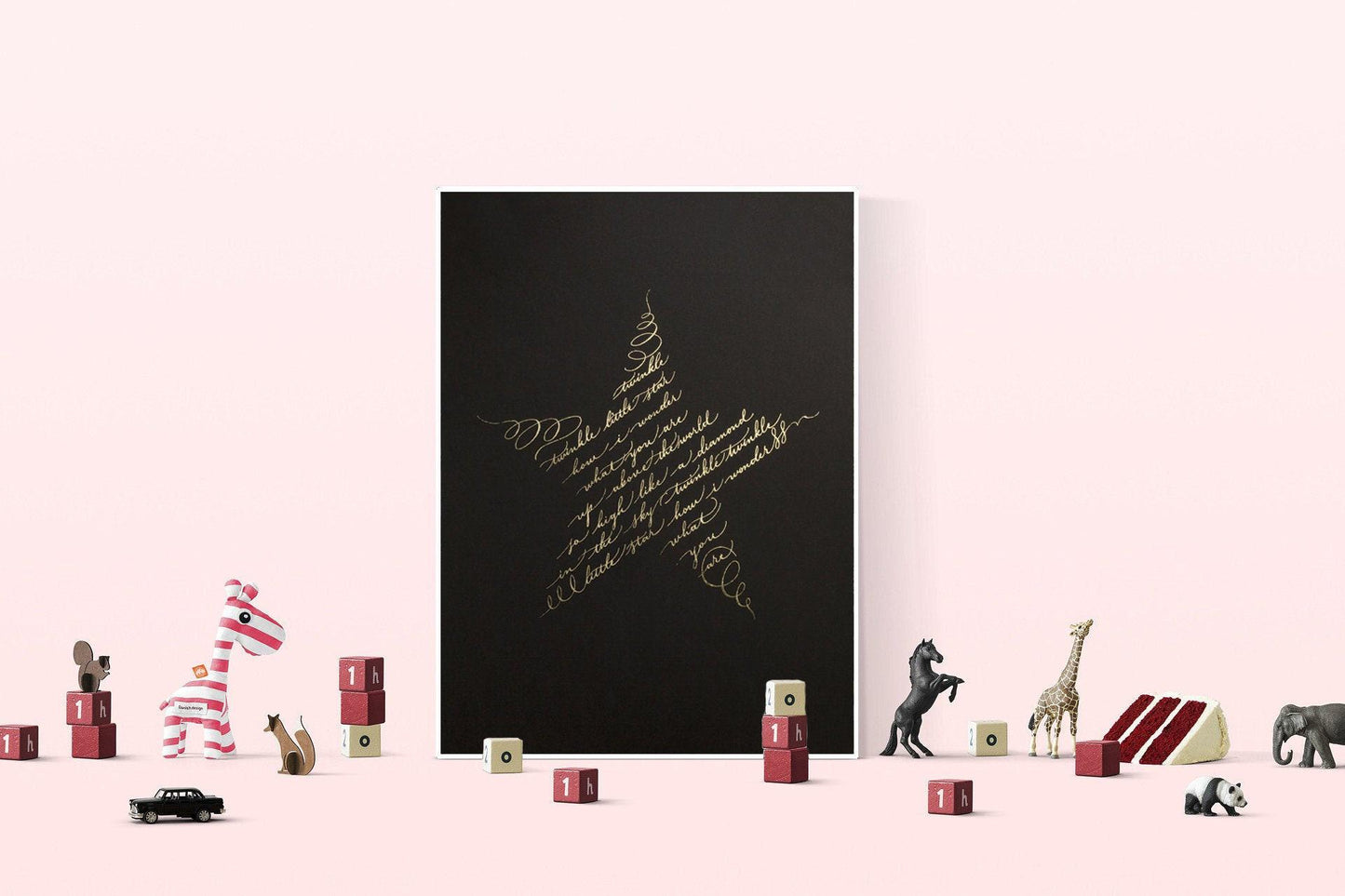 Twinkle Twinkle Little Star Nursery Print New Baby Gift, Gender Neutral Baby Gift, Neutral Baby Shower Gift, Birth Announcement Wall Art
