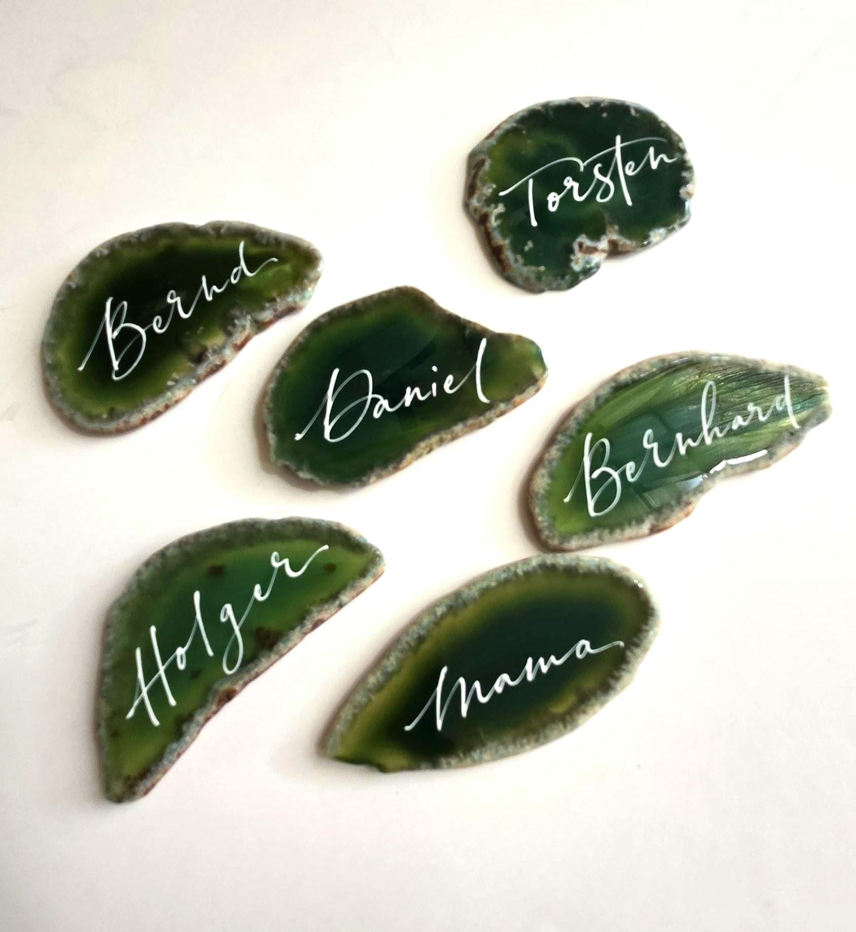 green agate slice