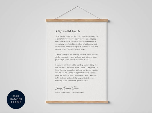 A framed text discussing the importance of living life with joy and purpose, as well as the value of community and relationships.
