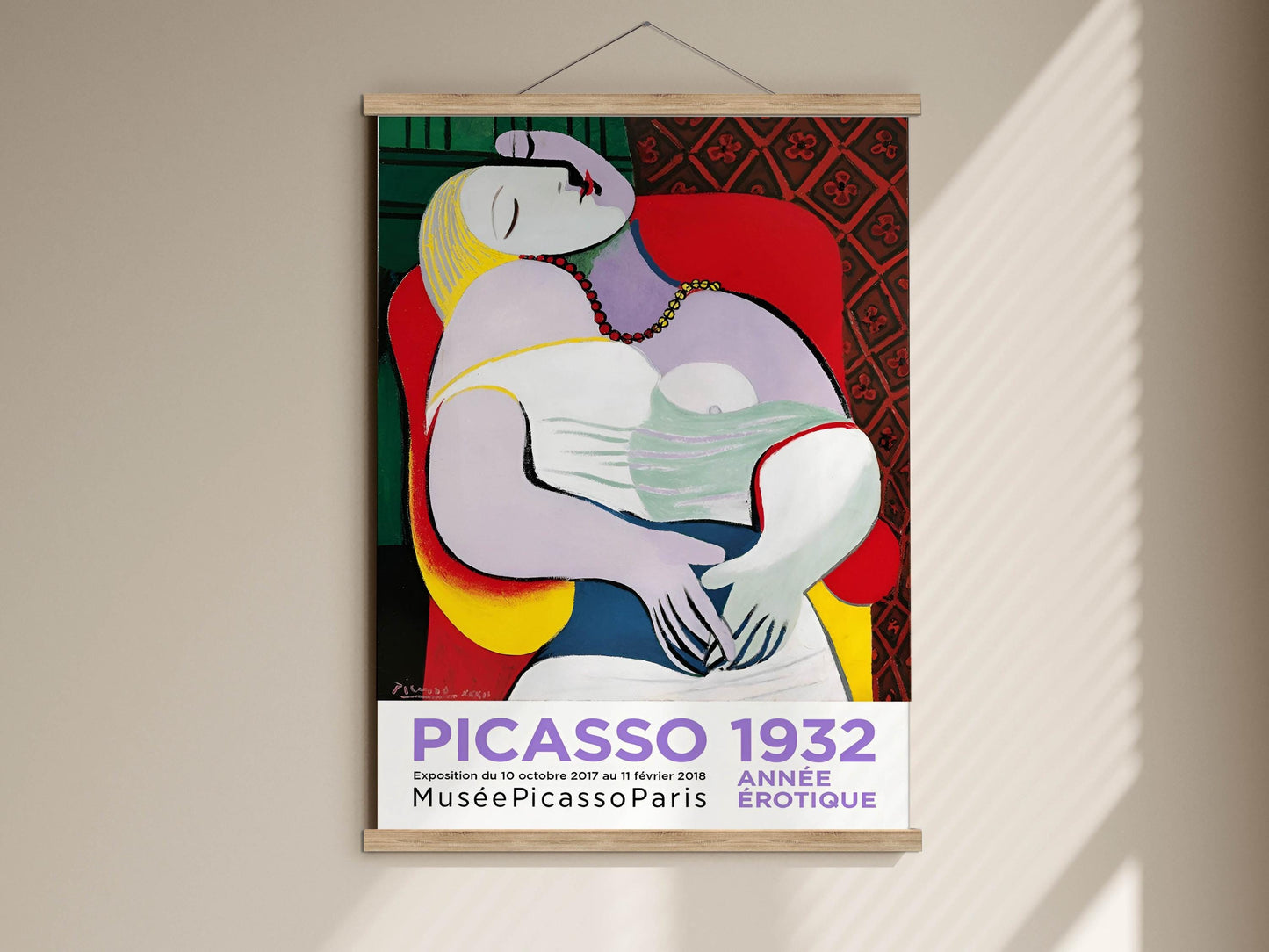 The image is a poster for the exhibition of Picasso&#39;s &quot;Pissarro 1932&quot; held at the MuseePicolasso in Paris on October 10, 1932 and November 11, 1932.