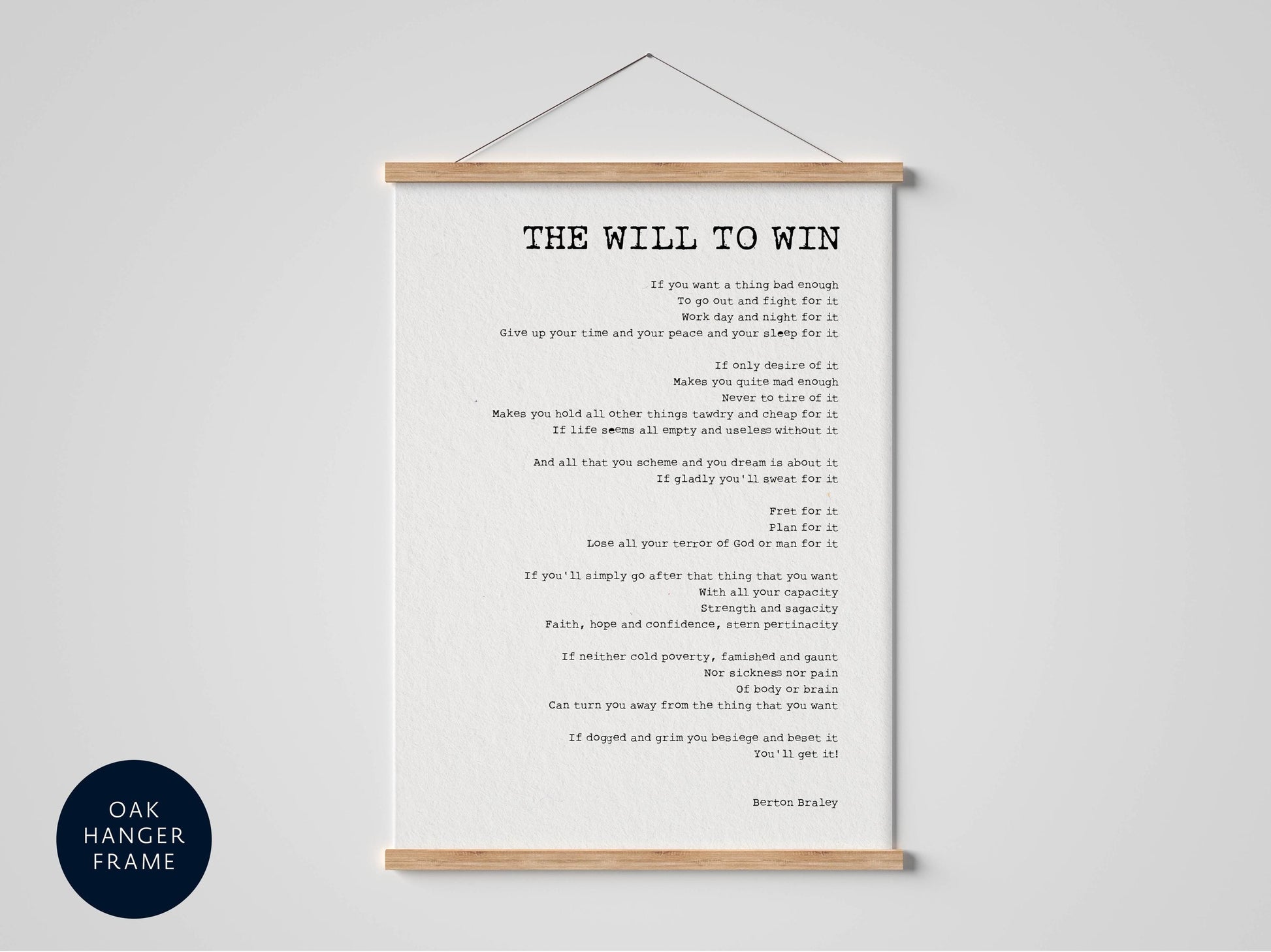 a framed poster with a motivational message about giving up and fighting for one&#39;s life.