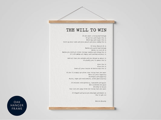 a framed poster with a motivational message about giving up and fighting for one&#39;s life.