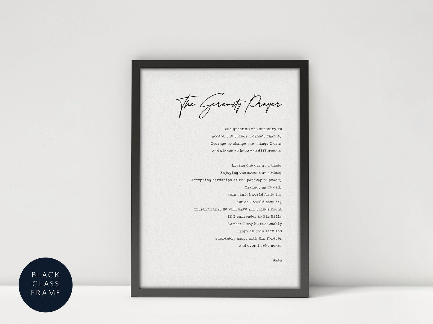 a framed black and white photograph of a quote from the book &quot;The Secret Prayer&quot; by James 5:10.