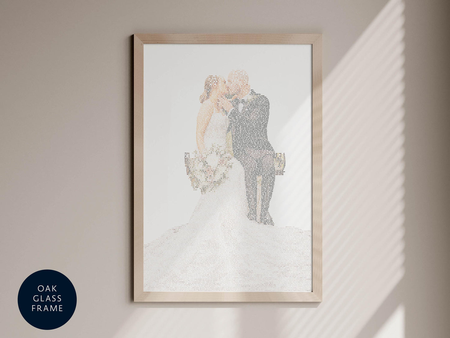 Personalised Wedding Portrait with Song Lyrics, First Dance Favourite Song Print, Framed Print With Wedding Song, Self Portrait Custom Print